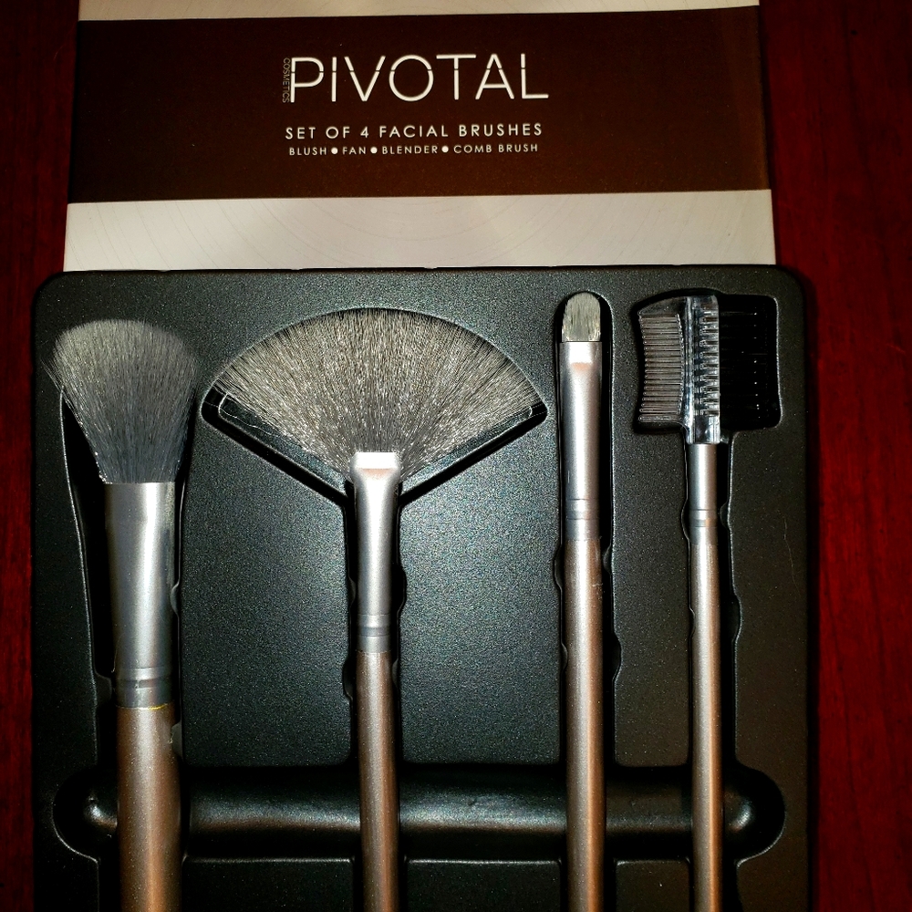 Pivotal Cosmetics 4-Piece Facial Brush Set
